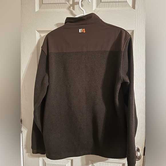 Peter Millar Element brown fleece zip up jacket Sz S - Picture 2 of 5